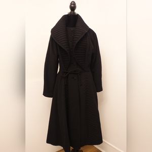 Vintage 1950s LILLI ANN Princess Coat / RARE 50s  Heavy Wool Quilted Full Skirt